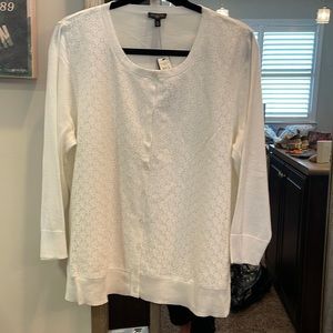 NWT Talbots white 1x cardigan